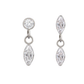 Camila - Titanium Marquise Dangle Chain Stud