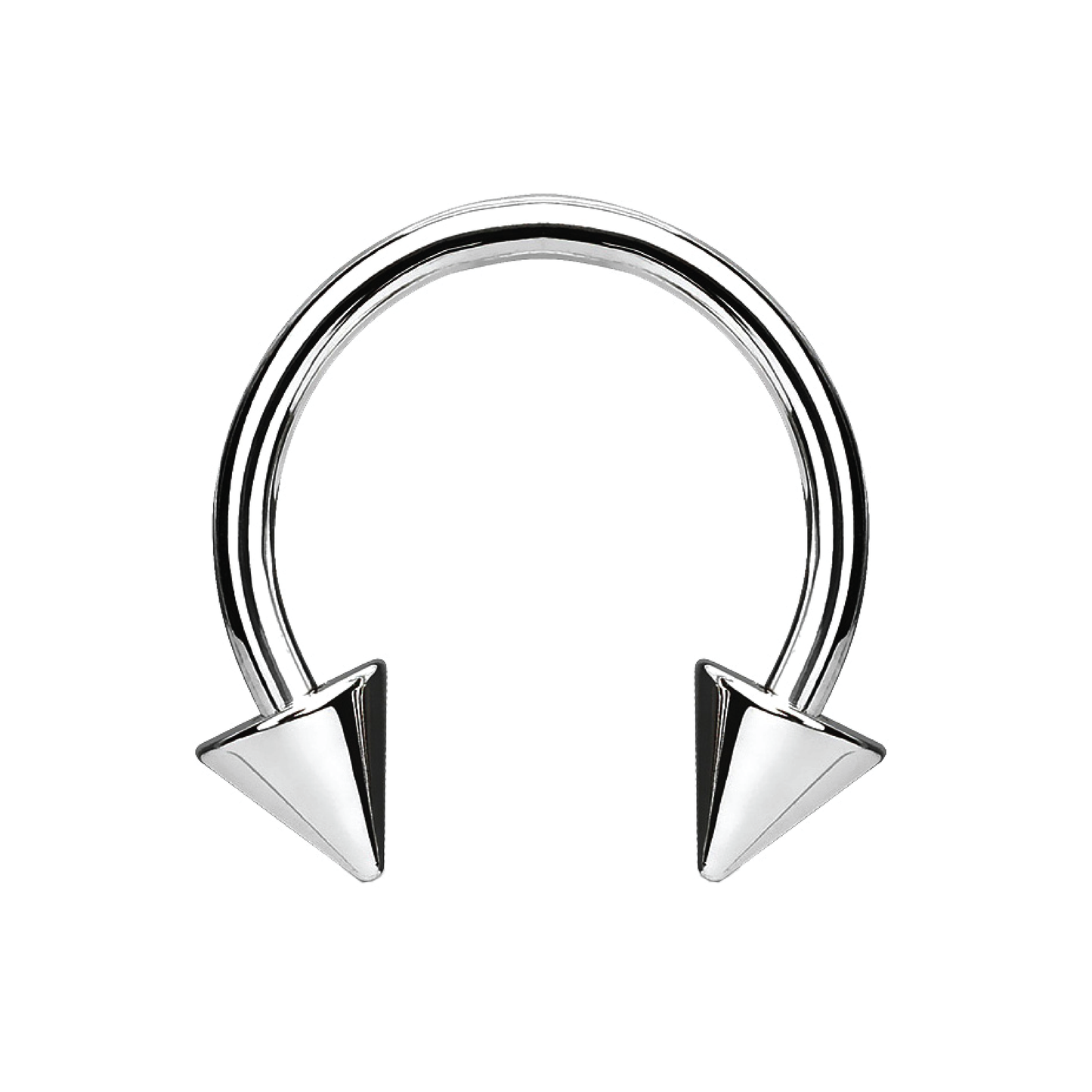 Yara - Titanium Spike Horseshoe Septum/ Nipple Ring