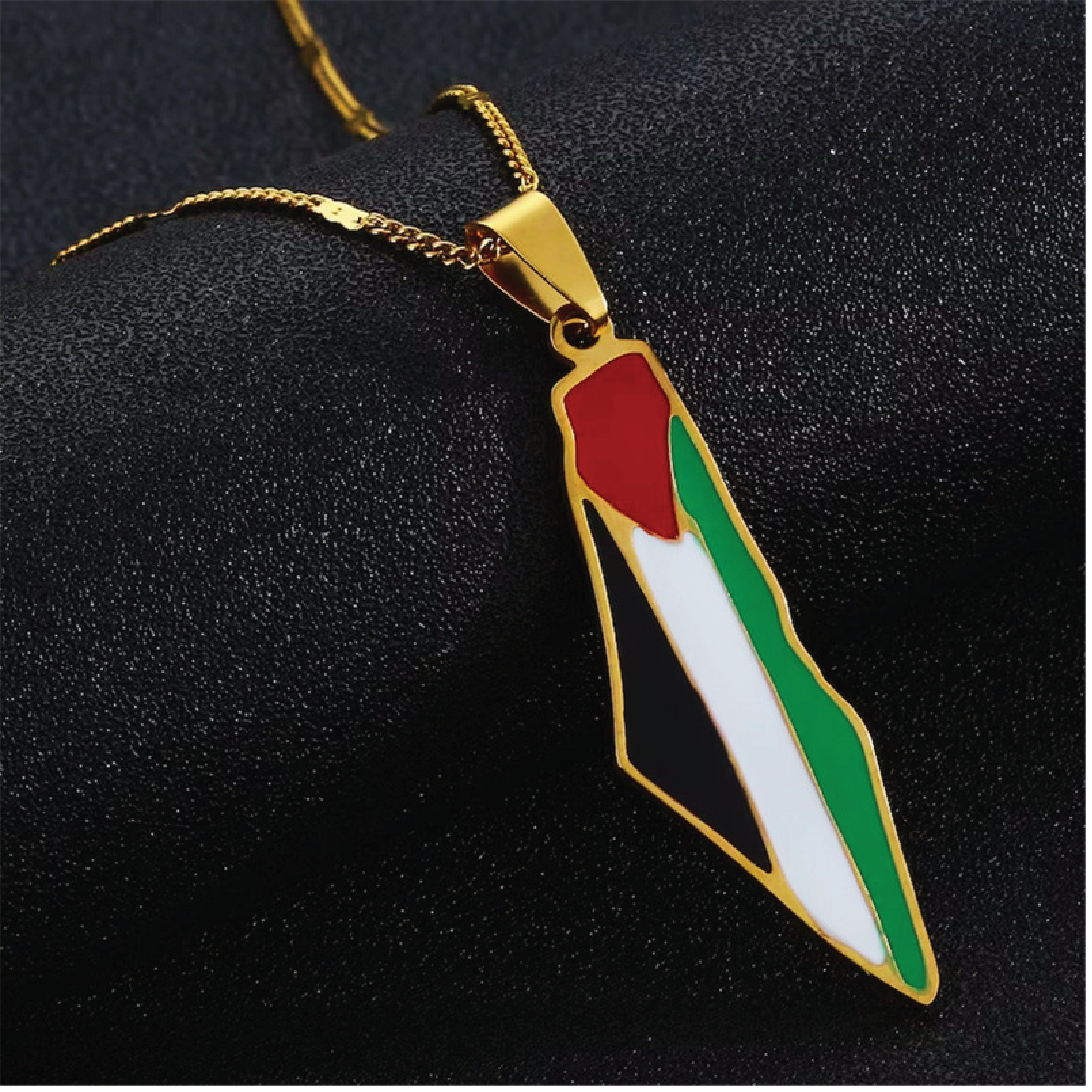 Palestine Necklace with Flag