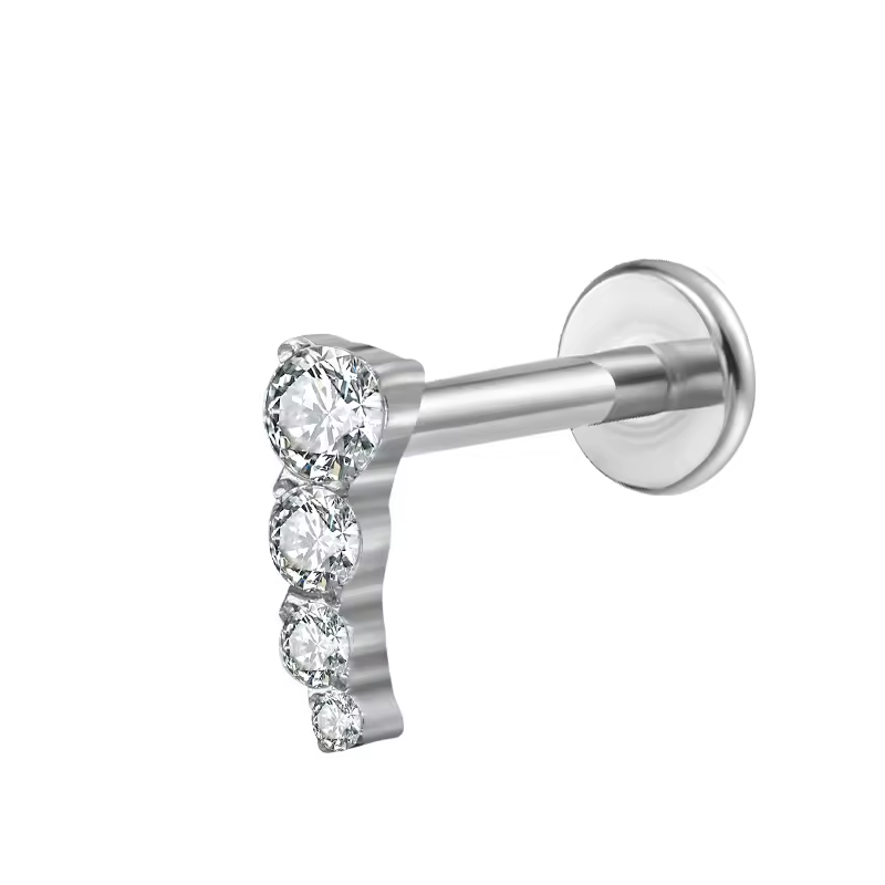 Nora - Titanium Curved Stud