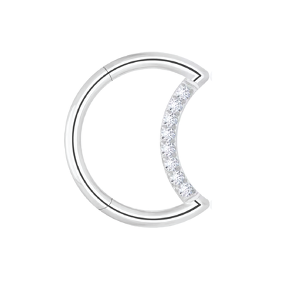 Dina - Titanium Moon Daith/ Septum Segment Ring