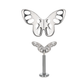 Gia - Hollow Butterfly Stud