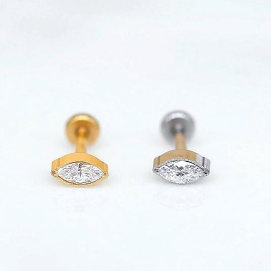 Anna - Titanium Marquise Stud