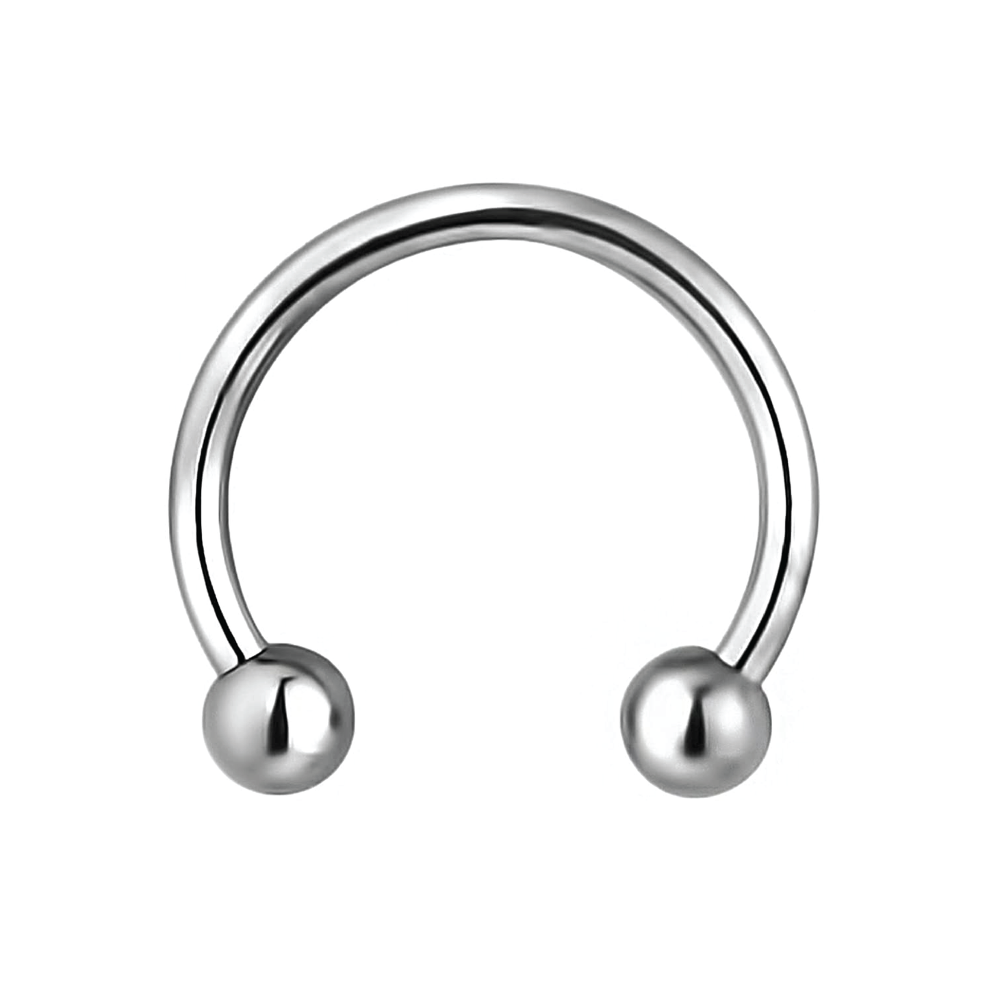 Mara - Titanium Ball Horseshoe Septum/ Nipple Ring