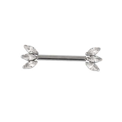 Nari - Titanium Threadless Tristone Nipple Bar