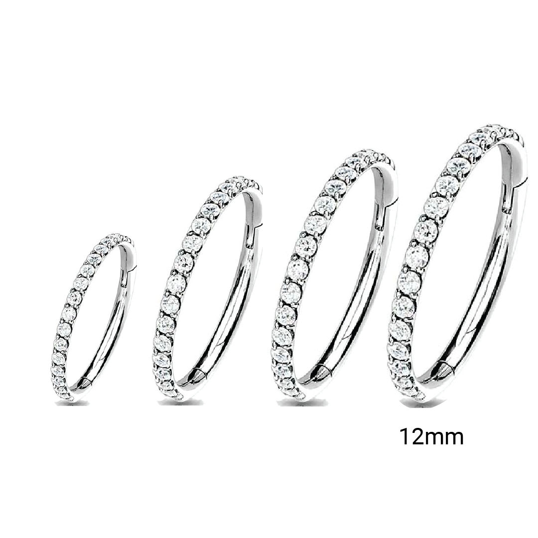 Vera - Titanium Segment Ring with Side Facing Stones