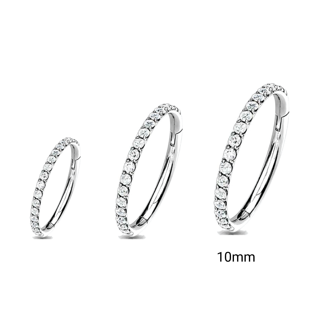 Vera - Titanium Segment Ring with Side Facing Stones