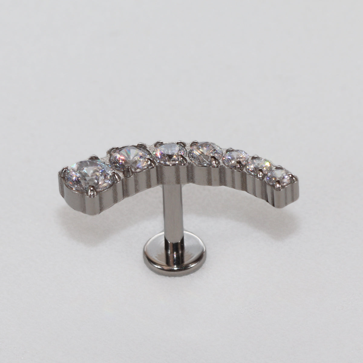 Milana - Titanium Descending Curved Stud