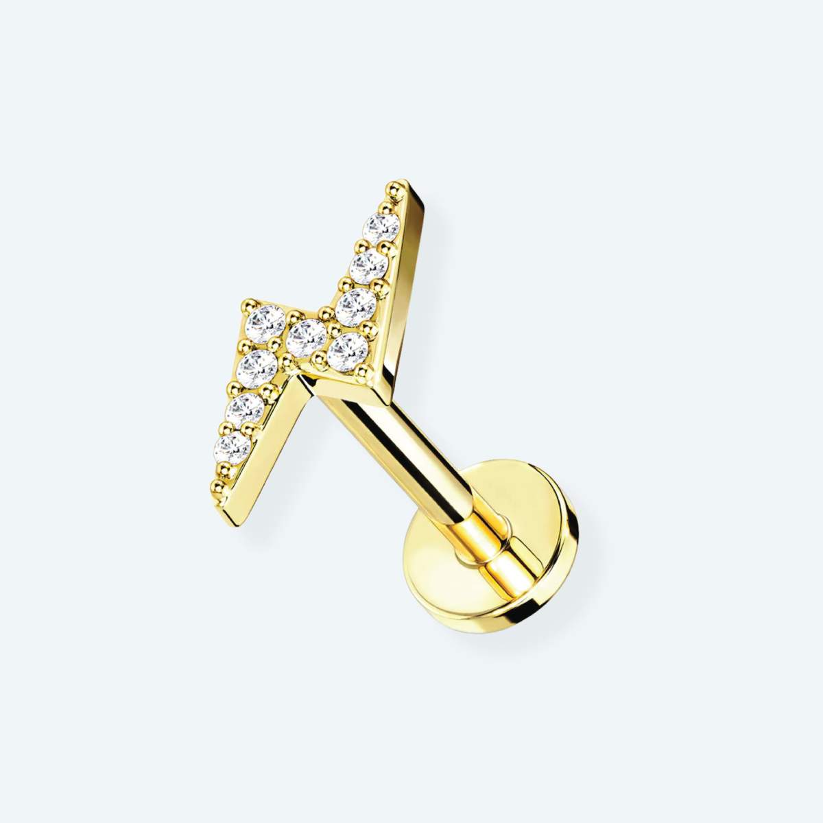 Mila - Titanium Lightening Bolt Stud