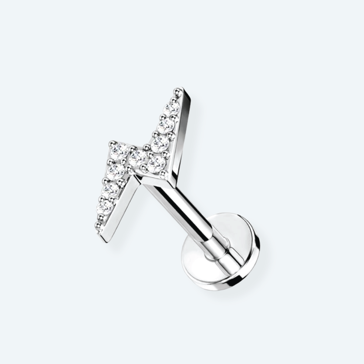 Mila - Titanium Lightening Bolt Stud