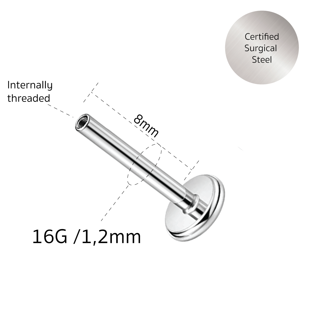 Internally on sale threaded labret